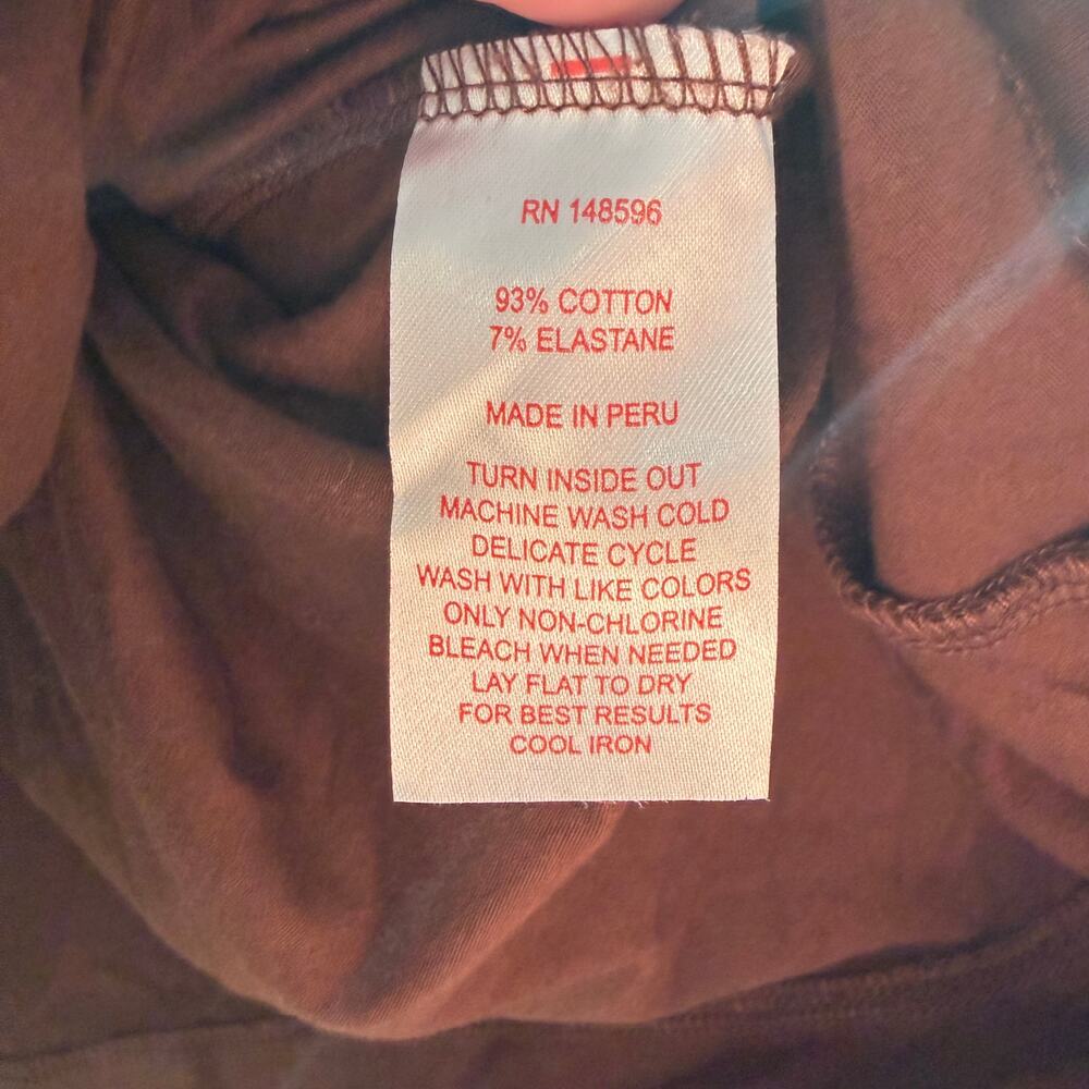 Universal Standard Bat Wing Poncho Style Top Cotton Blend Brown Size Large - Picture 7 of 9